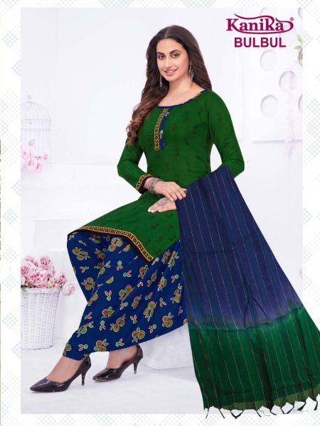 Beautiful Cotton Dress With Chanderi Dupatta Punjabi Dress Materials Wholesale
