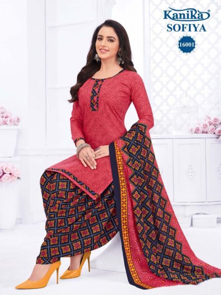 Beautiful Mix cotton Punjabi Printed Patiyala Suit 