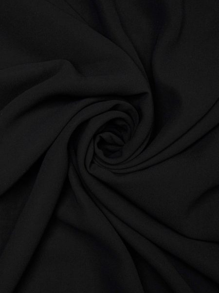 Black Plain Premium Fox Georgette Fabric Plain fabric