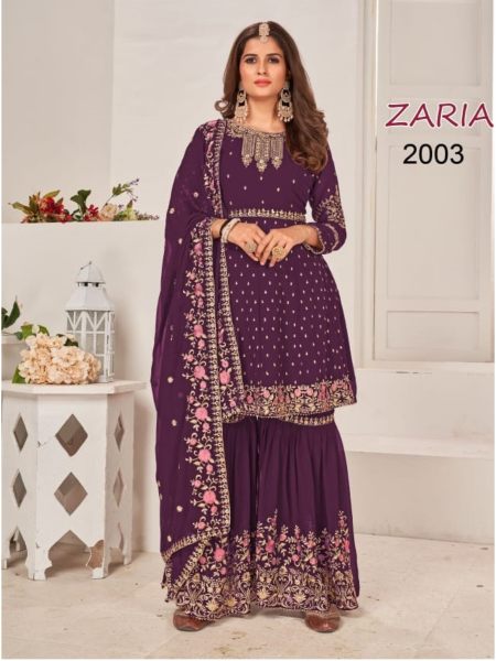 Blooming Fox Georgatte With Embrodery Plazzo Salwar Suit 