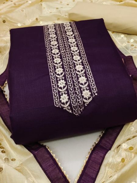  BOMBAY COTTON TIE & DAMAN MULTI & SQUANCE WORK DRESS MATERIAL Punjabi Dress Materials Wholesale