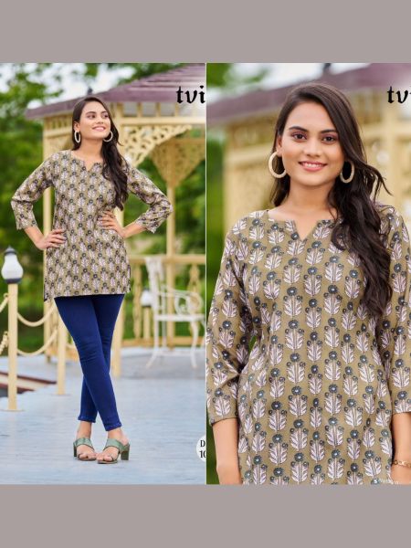 Cotton Printed Tops for Regular and Office wear Cotton Kurtis Wholesale