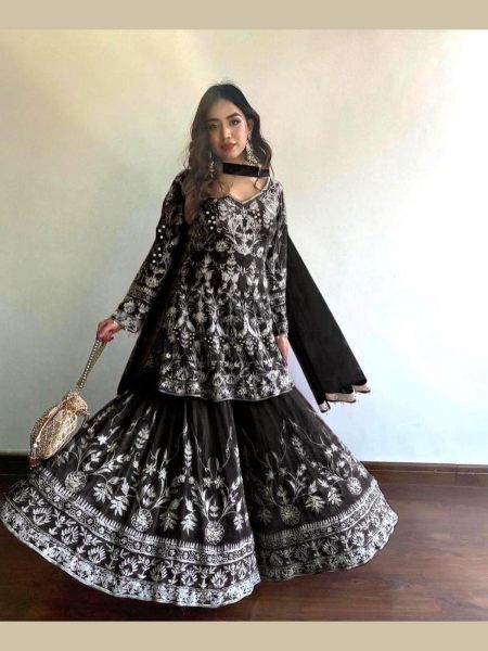 Designer Party Wear Look New Kediya-Plazo and Dupatta With Heavy Embroidery Work 
