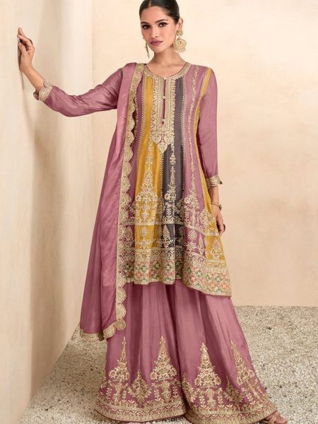 Designer Real Chinon Sharara Suit Collection 