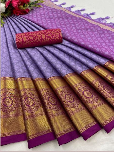 Designer Soft Cotton Silk Saree With Zari Weaving Work  