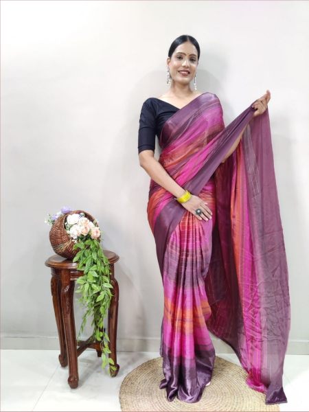 Designer Stylish Readymade Multicolour Saree Ready To Wear Saree 