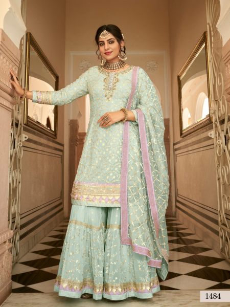 Eba Armani 3 Heavy Georgette Designer Fancy Festive Wear Salwar Kameez Collection 