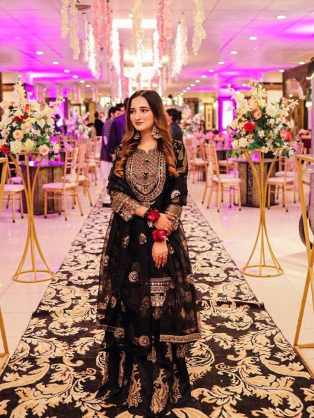 Eid Festival Special Black Stitched Sharara Suit 