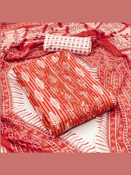 Exclusive Heavy Cotton Print With Sequence Dress Material  