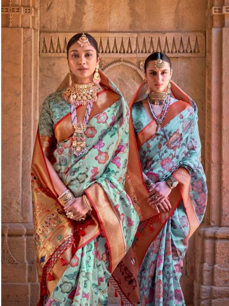 Fancy Fabric Pathaini Saree With Digital Print Saree 