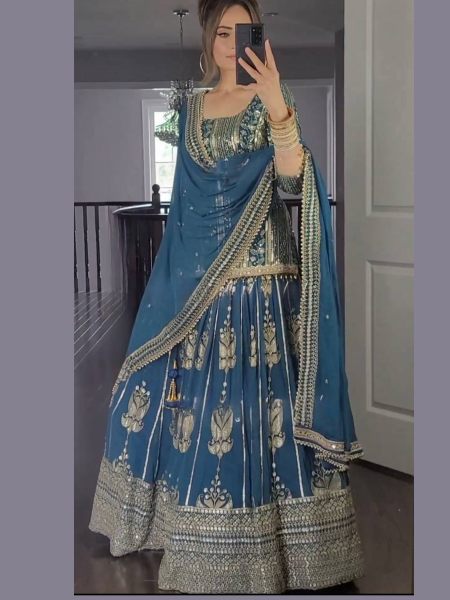  Faux Georgette With 5mm Sequence Fancy Sharara Collection  