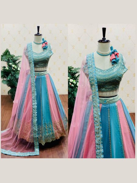 Faux Georgette With Heavy  Sequence Embroidery Designer Lehenga Choli 