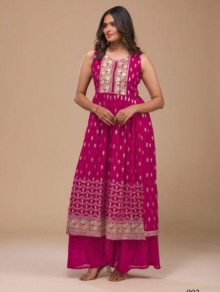 Georgette party Wear Palazzo Suits 