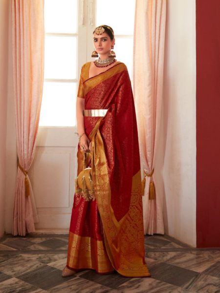 Get The Perfect Look With Beautiful Kanchivaram Sarees   Silk Sarees Wholesale