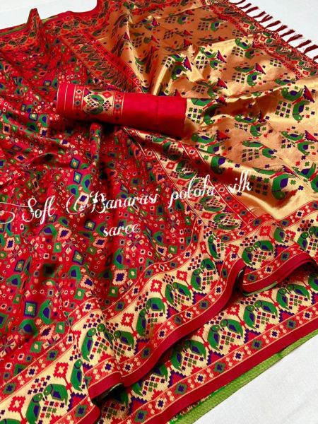 Heavy Banarasi Patola Weaving Silk Saree  
