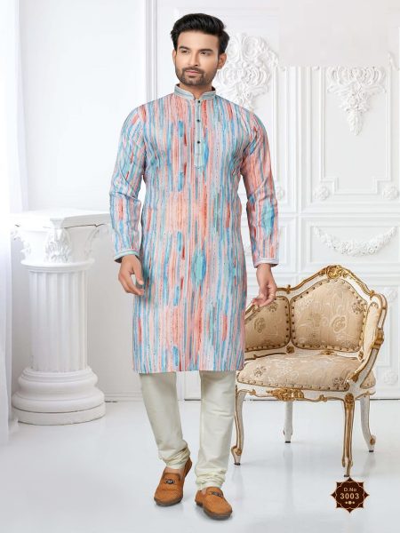 Heavy Cotton Digital Print with Sequance Work Wedding  Kurta Pajama For mens  Mens Wear