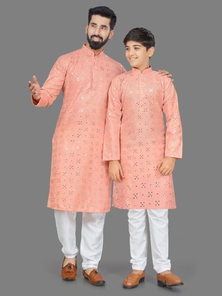  Heavy Cotton Fabric Long Kurta for Kids and Mens combo  Father Son Collection 