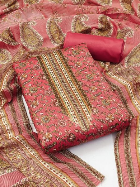 Heavy Cotton With Fancy Print Dress Material 