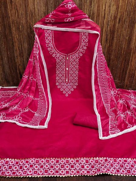 Heavy Embrodery Cottton Drees MAterial  