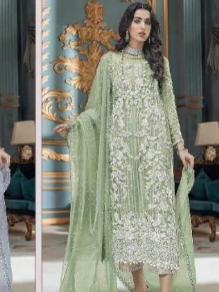 Heavy Organza Embroidered Pakistani Suit  