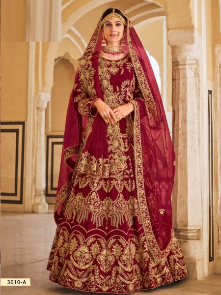 Indian Wedding Culture Heavy Velvet Lehenga Choli  