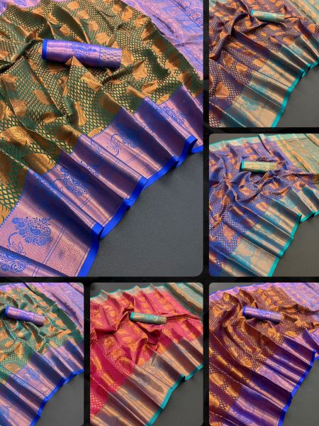 latest collection in Kanchipuram silk saree. 