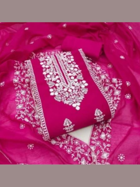  Modal Casual Wear Lucknowi Dress Material 