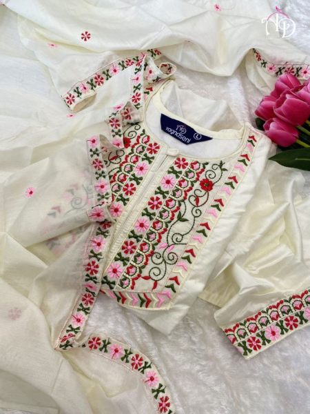 New Designer Chanderi Silk Anarkali Gown  