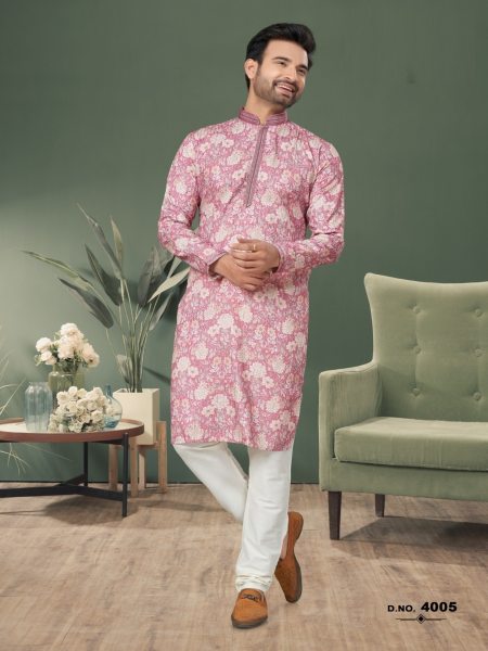 New Designs Heavy Cotton Digital Print with Sequance, Thread and Pintex Work Wedding Kurta Pajama Mens Wear
