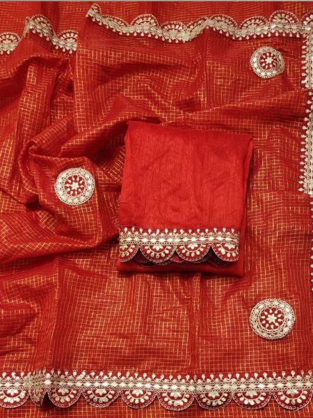 New Fancy Cotton Saree With Bhandhej Work  
