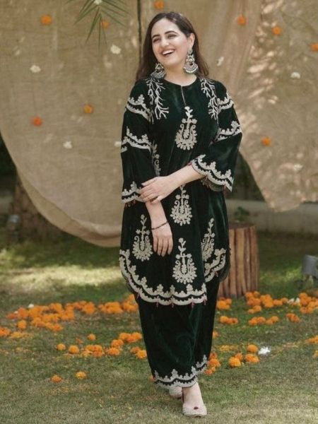 New Pakistani Collection Viscose Velvet  Suits  