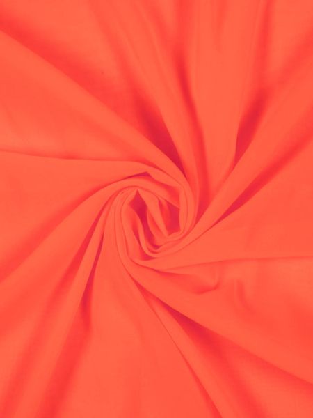 Orange Plain Neon Georgette Fabric 