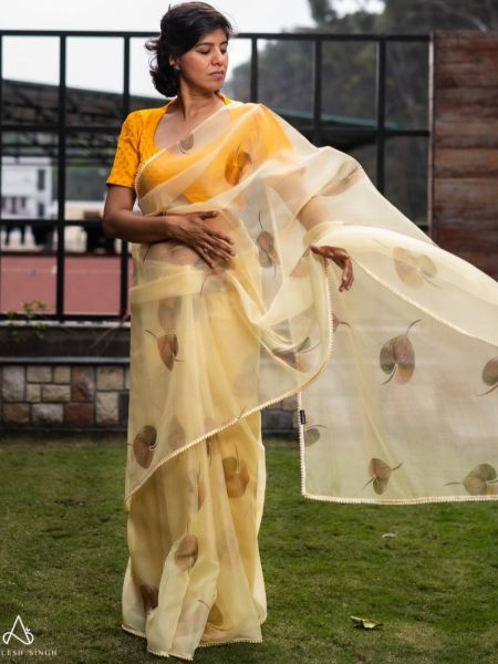 Organza Saree Collection With Pearl Lace  