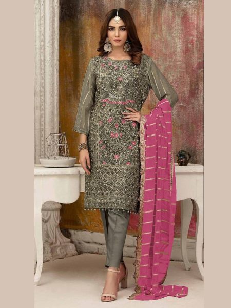 Pakisatn  1033   Heavy Georgette With Heavy Embroidery   Suit  