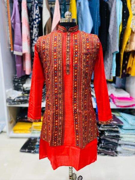 Perfect Blend Kurta With Separate Multi Colour Jacket  