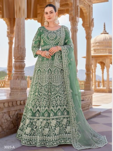 Premium Royal Pure Butterfly Net Anarkali Collection  