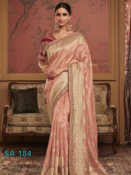 Pure Soft Dola Silk With Fancy Lace Border 