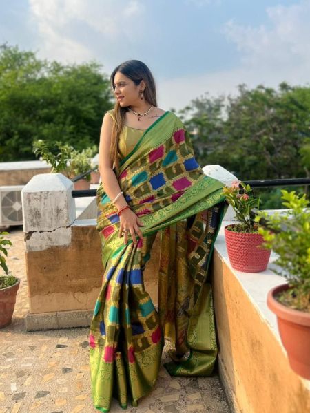 Pure Soft Organza Silk Saree With Antique Real Zari With Attractive Rich Pallu Saree 