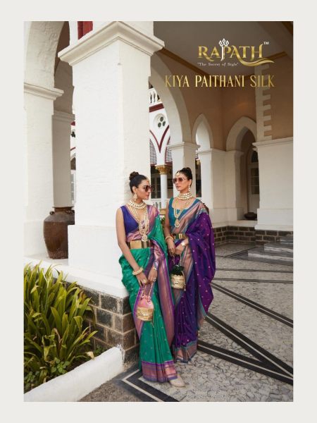 Rajpath kiya paithani soft peshwai paithani silk saree 10008 