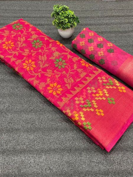 Soft Cotton Slub Zari Weaving Border Saree Collection  