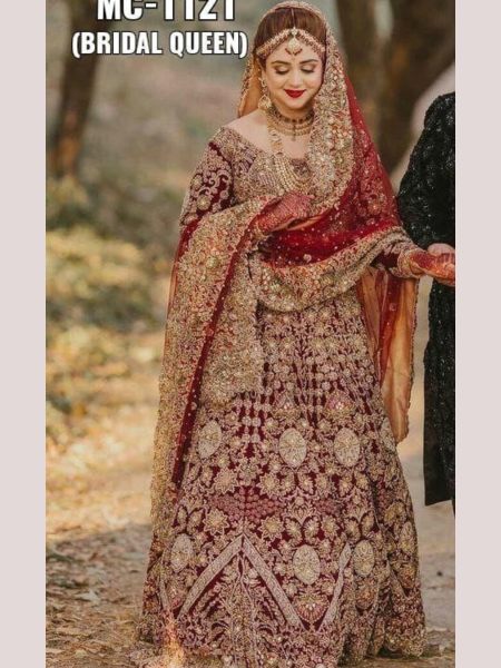 Special Pure Velvet Lehenga Choli With Embroidery Work  Bridal Lehenga Choli