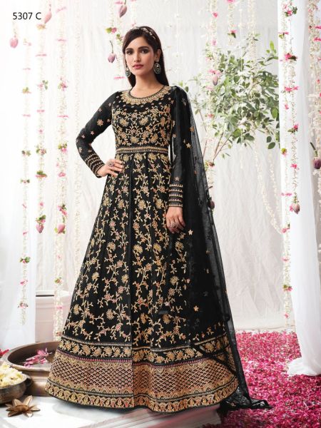   SWAGAT D.No 5307 Heavy Butterfly Net Anarkali collection 