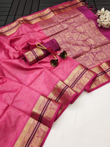 Traditional Banarasi Silk Saree For Wedding Wear 