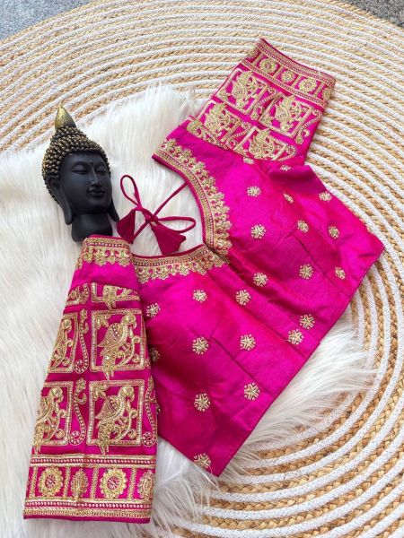 Wedding Special South Hit Design Raw Silk Blouse  