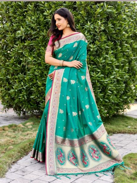 Wedding Wear Banarasi Kanchi Semi Silk Saree  