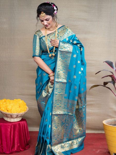 Wedding Wear Lichi Silk Saree  