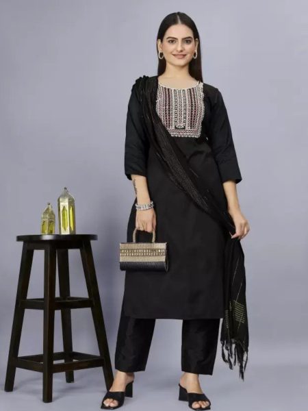 Women s Premium Silk Blend Kurta Set  