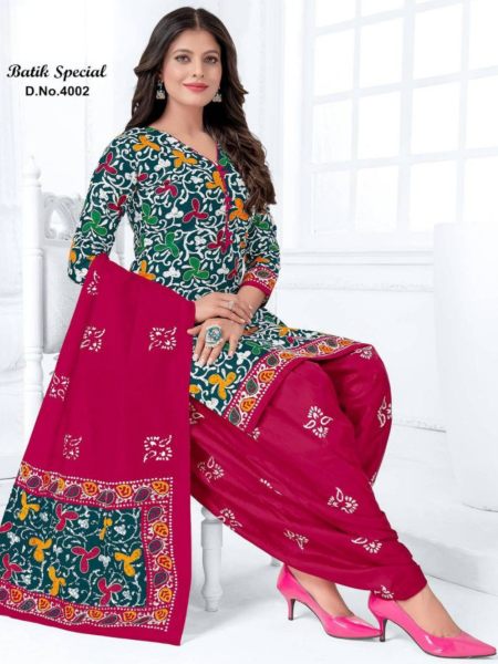 Womens Batik Special Heavy Cotton Patiyala Dress Punjabi Dress Materials Wholesale