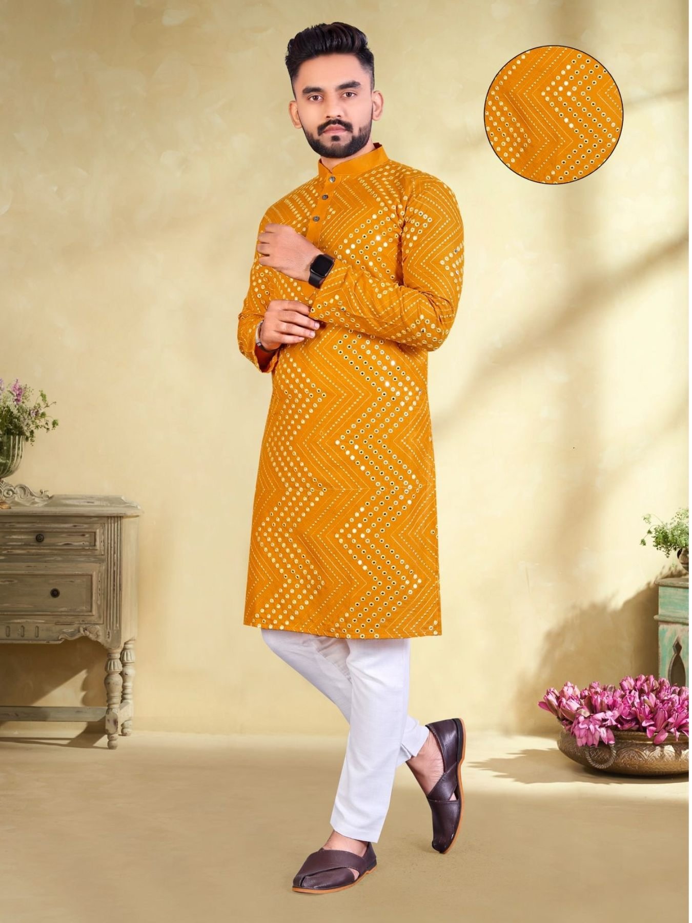 Soft Cotton Mens kurta pajama Yellow color mens kurta Traditional wear mens kurta pajama find designer mens kurta pajama manfacture Kurta pajama Exporters and suppliers destributores