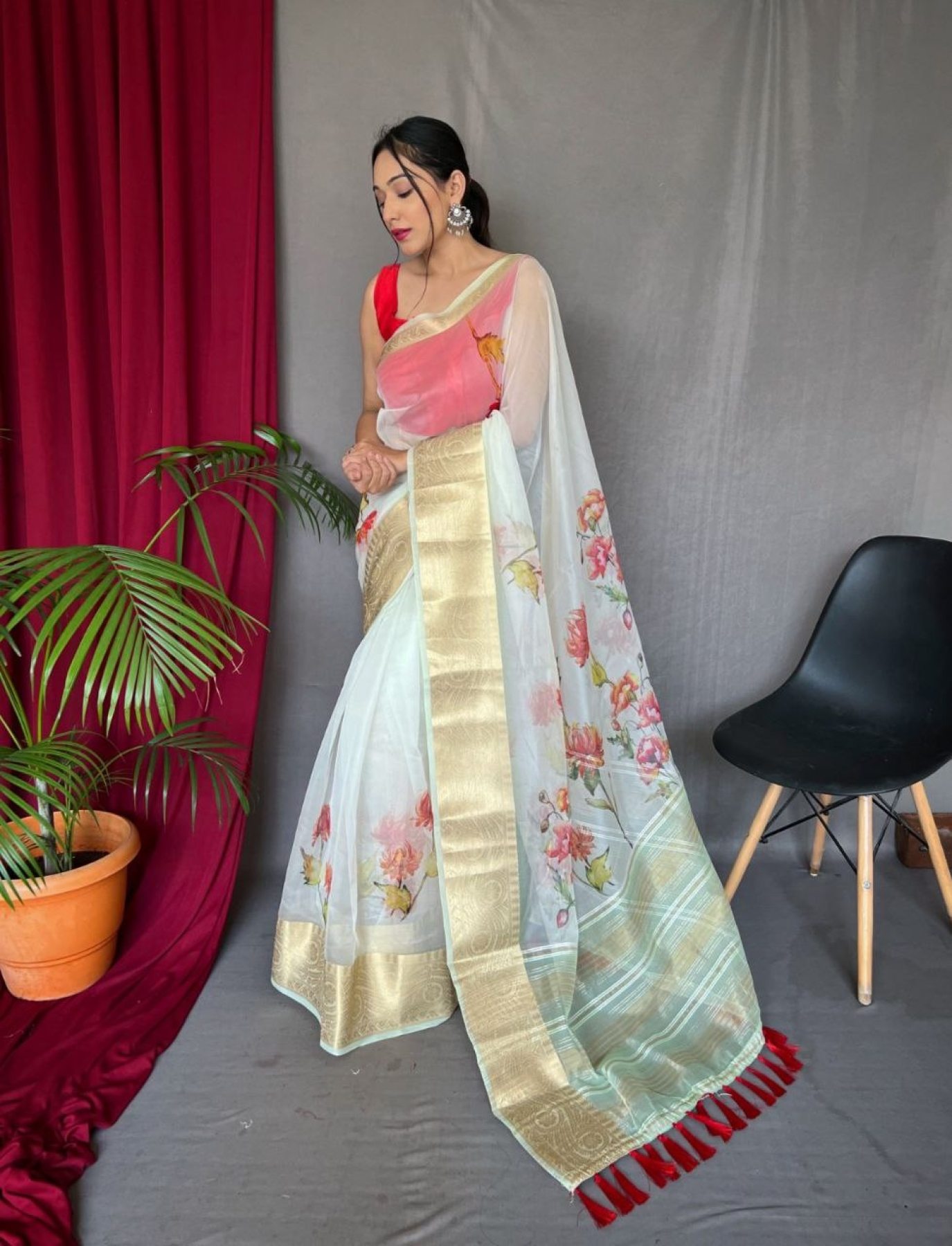 STAVAN PIHU PURE CHIFFON SAREE